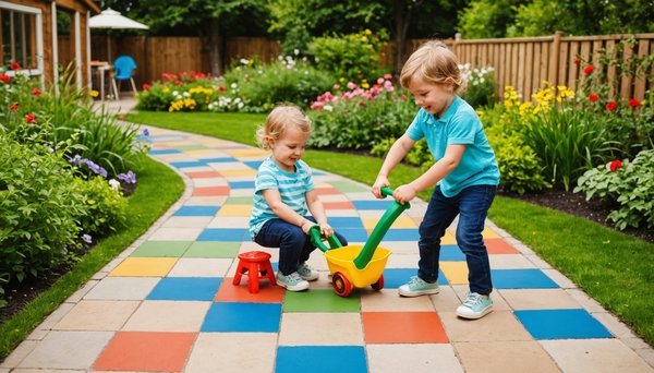 Dalles de jardin pour les enfants : sécurité et amusement